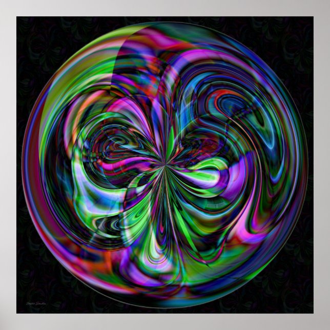 Cane Magic Mandala - Fractal Impressão (Frente)