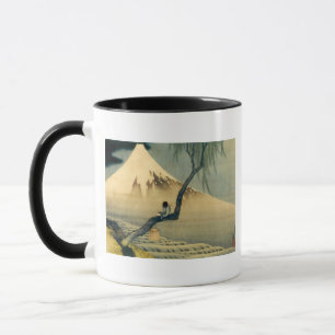 Caneca 富士と少年, 北斎 Monte Fuji e menino, Hokus