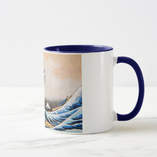 Caneca 神奈川沖浪裏, grande onda do 北斎, Hokusai