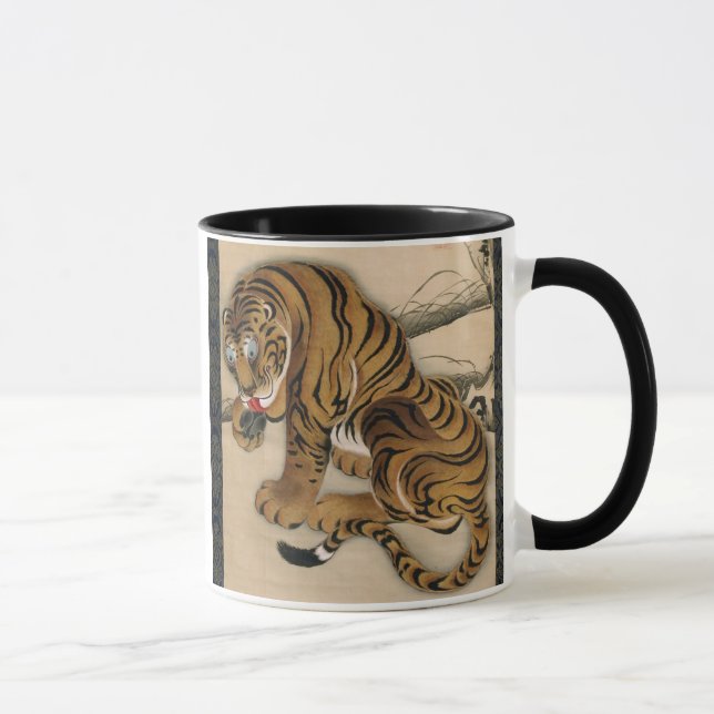 Caneca 虎図, tigre do 若冲, Jakuchu (Direita)