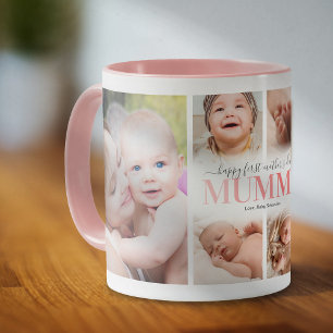 Caneca 1ª Colagem de Fotos do Dia das Mães Mamãe