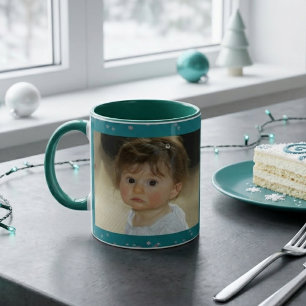 Caneca 1º Natal da Criança Estrela Floco de Neve Foto Per