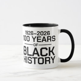 Caneca 100 Anos de Tipografia da História Negra