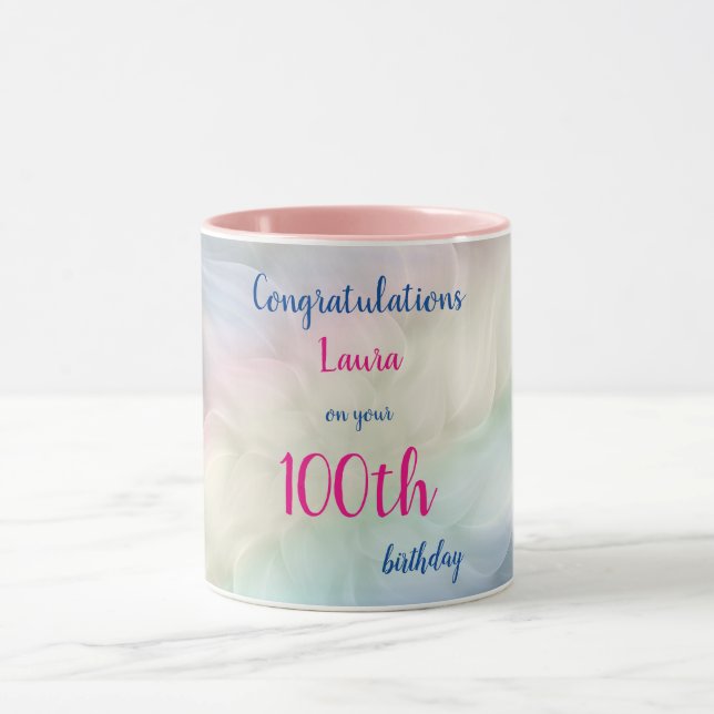 Caneca 100th aniversário feliz (Centro)