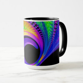 Caneca 108-39 lua metálica do crescente do arco-íris