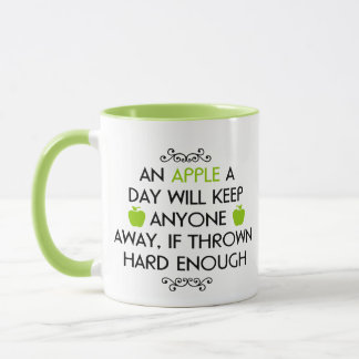 Caneca 11 onças. (onça) com "Apple um o dia "
