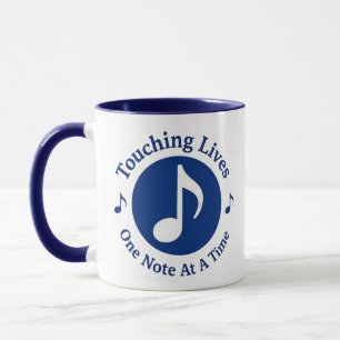 Caneca 11 oz Café Mug Tocando Vidas Uma Nota por Vez