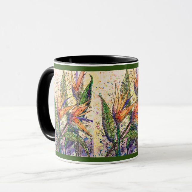 Caneca 11 oz Mug — Aves do Paraíso (Frente Esquerda)