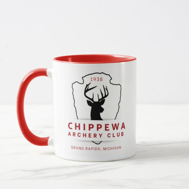 Caneca 11 oz Mug com Acentos Vermelhos (Esquerda)