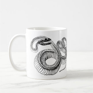 Caneca 11oz de esqueleto do cobra do vintage