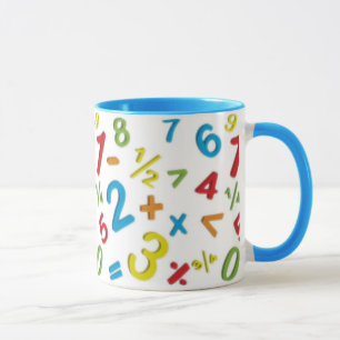 Caneca 123 números matemática