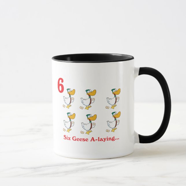 Caneca 12 dias seis gansos botando ovos (Direita)
