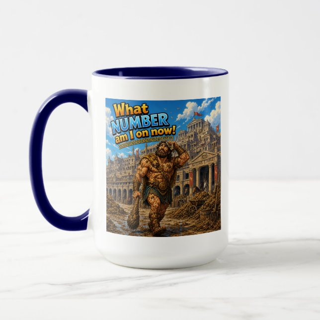 Caneca 12 Trabalhos de Hércules Citações Questionáveis Di (Esquerda)
