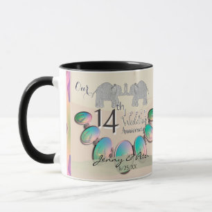 Caneca 14 Ivory Opal Anniversário Mug