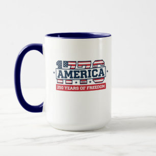 Caneca 1776 América 250 Anos   Aniversário Patriótico dos