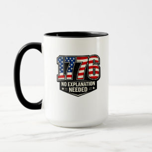 Caneca 1776 Bandeira Americana Patriota Sem Explicação Ne