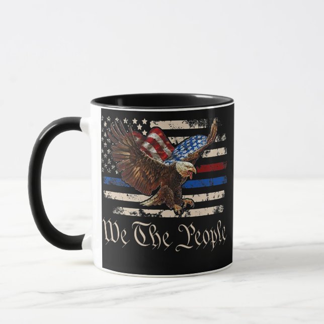 Caneca 1776 Nós, A Pessoas 4 De Julho, Águia Bald (Esquerda)