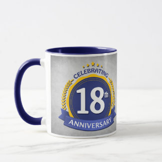 Caneca 18º aniversário de casamento