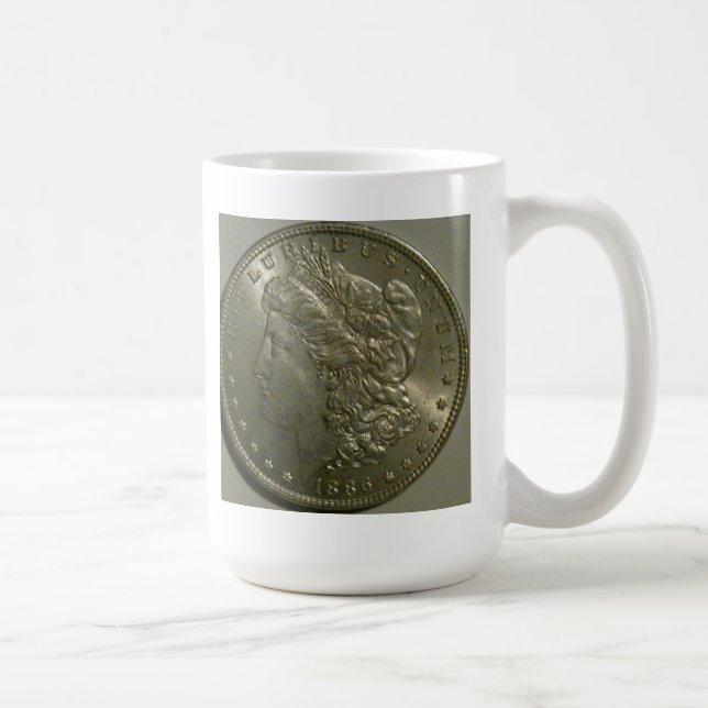 Caneca 1886 do dólar de prata de Morgan (Direita)