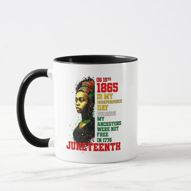 Caneca 18 de junho de 1865 Dia da Independência Pan-Afric (Esquerda)