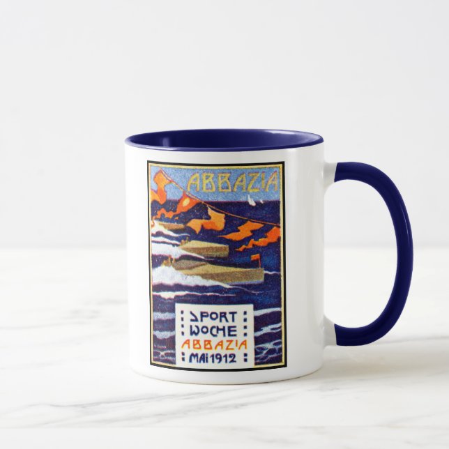 Caneca 1912 Raças de Barcos Rápidos Abbazia (Direita)