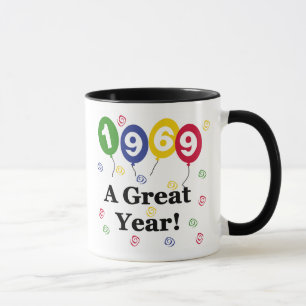 Caneca 1969 um aniversário do grande ano