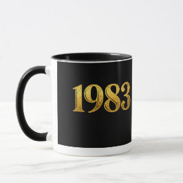 Caneca 1983 Gold Vintage Mug – Born in 1983 Classic Desig