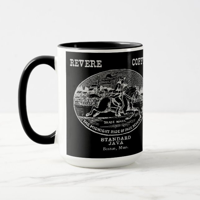Caneca 19 C. Café reverenciado de Boston, cinza (Esquerda)