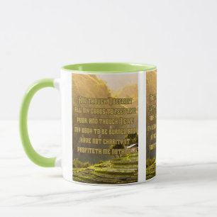 Caneca 1 Corintianos 13:3 KJV Bíblia Verso Pic Dois Tons