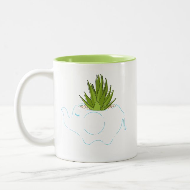Caneca 1 do Succulent do elefante (Esquerda)