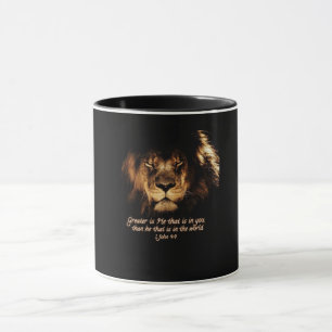Caneca 1 John 4:4, Bíblia Verse Coffee Mug