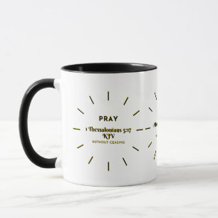 Caneca 1 Tessalónica 5:17 Bíblia Verso Mug De Dois Tonela