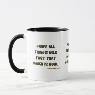 Caneca 1 Tessalónica 5:21 KJV Bíblia Verso Dois Toneladas