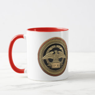 Caneca [200] Águia Imperial Romana Dourada sobre o Dourad
