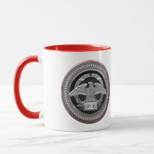 Caneca [200] Silver Roman Imperial Eagle sobre Medalhão