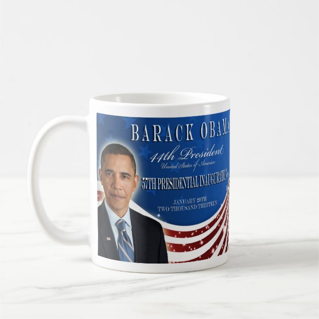 Caneca 2013 comemorativa da inauguração de Barack (Esquerda)