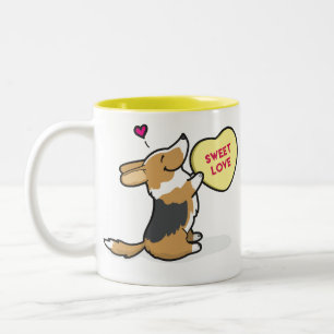 Caneca 2015 do Tri Col café do Corgi do casaco de