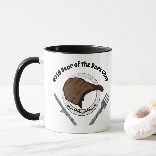Caneca 2019 Ano da caneca-de-porco (Com Donut)