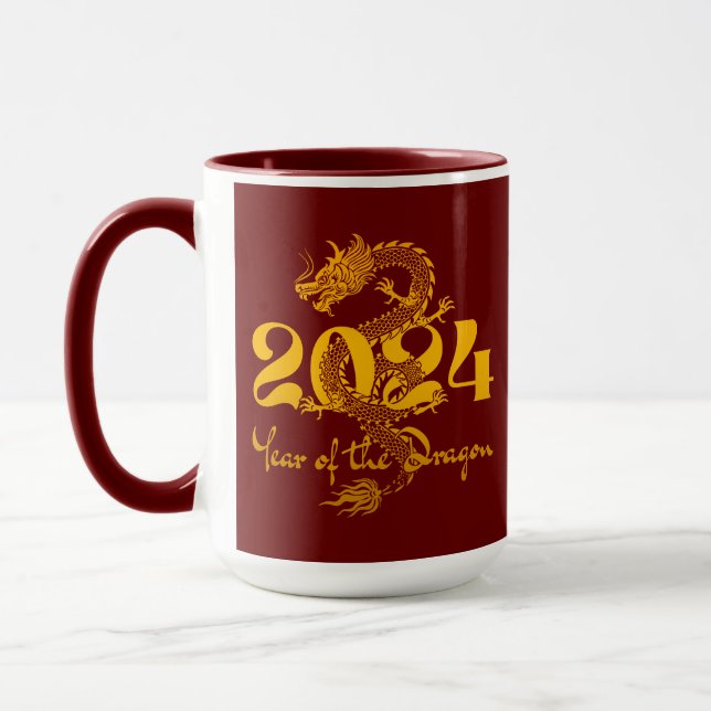 Caneca 2024 Ano Novo do Dragão Chinês (Esquerda)