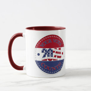 Caneca 2024 Seu Voto Conta Sinalizador EUA