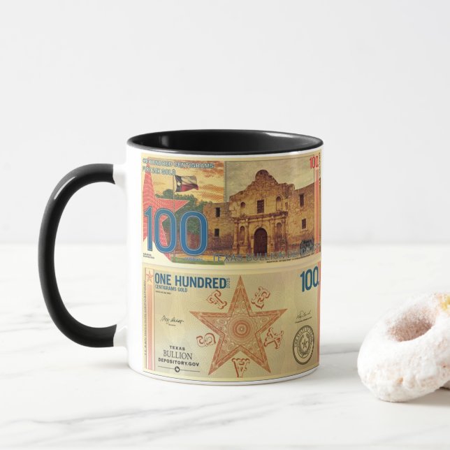 Caneca 2025 100 Centigram Gold Aurum Texas The Alamo   (Com Donut)