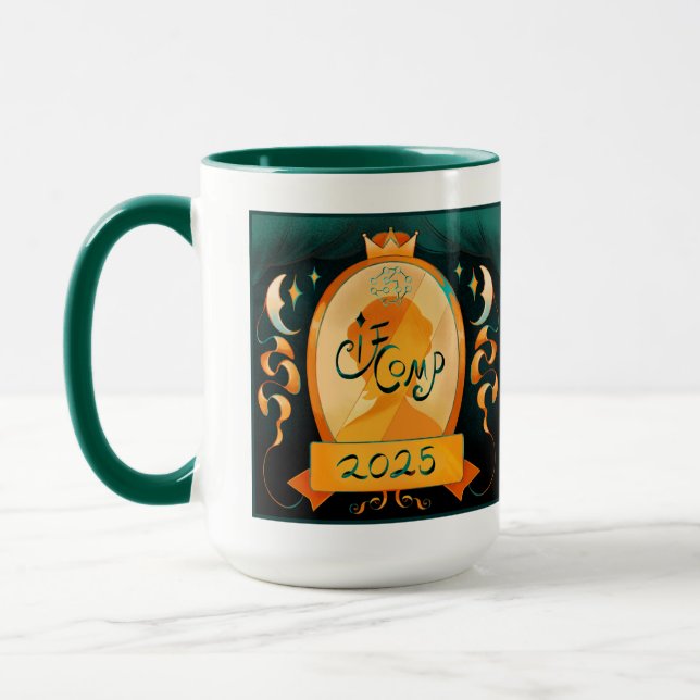 Caneca 2025 IFComp - Mug de café de dois tons grande (Esquerda)