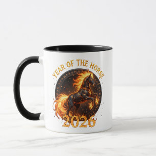 Caneca 2026 Ano do Cavalo de Fogo Fantasia Magma & Runas
