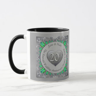 Caneca 20 Emerald Wedding Anniversário Mug
