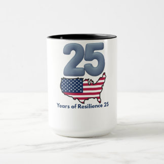 Caneca 25º Aniversário do Dia do Patriota 9/11 Anos de Re