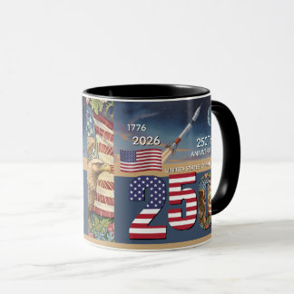 Caneca 250º Aniversário EUA, Bandeira Americana / Patriót
