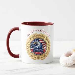 Caneca 250º Aniversário EUA Patriótico   1776–2026