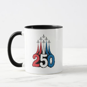 Caneca 250º Aniversário Jato 4 De Julho Patriótico
