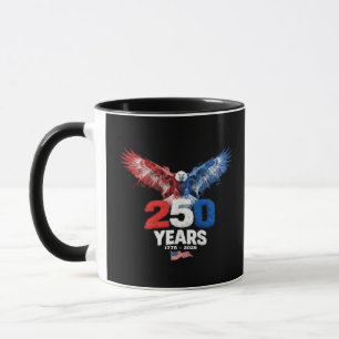 Caneca 250 Anos Americano 1776 2026 250º EUA Patriótico