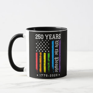 Caneca 250 Anos de 250º Aniversário EUA LGBT Pr